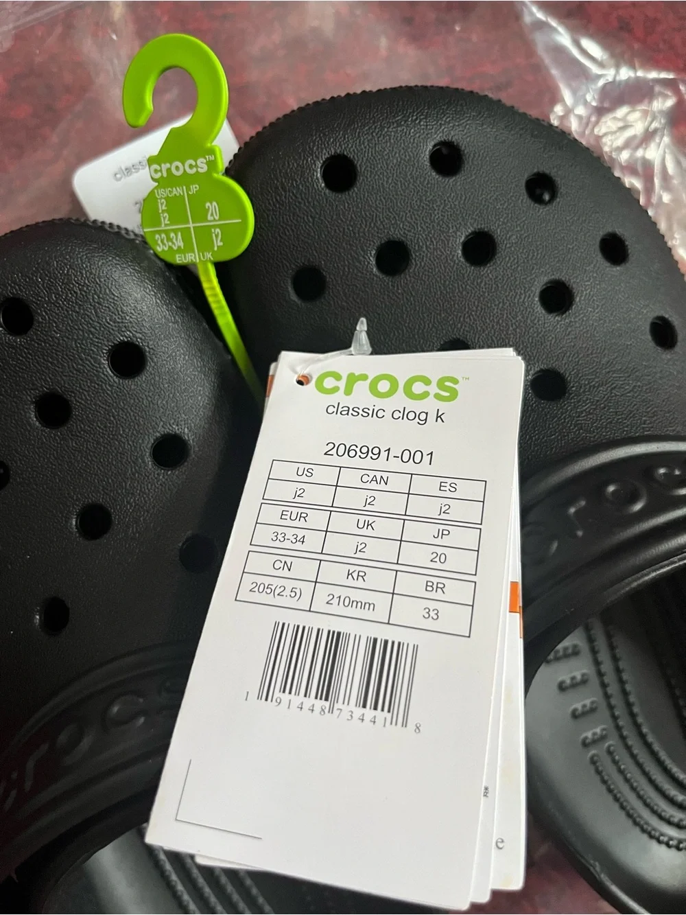 NWT Crocs Kids Classic Clog - Black